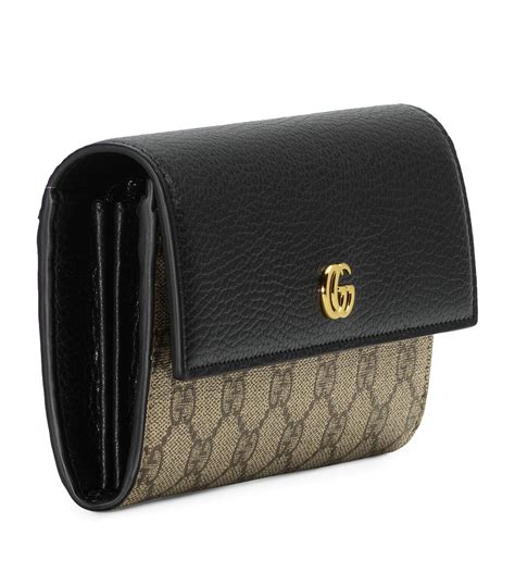 gucci heart continental wallet white|gg marmont leather continental wallet.